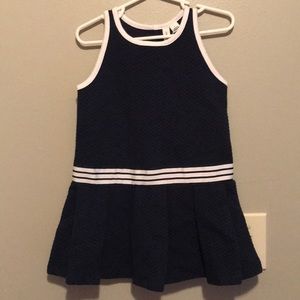 Navy blue textured summer tennis dress